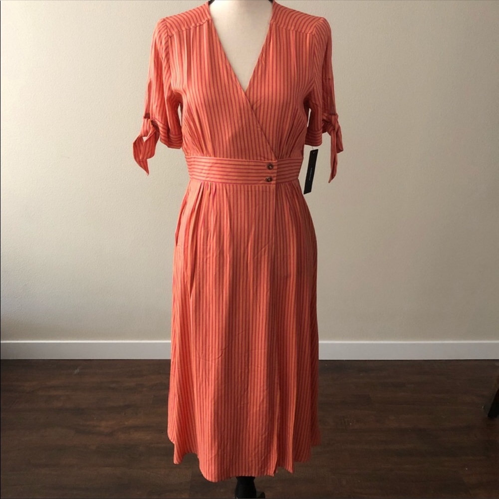 Lulus Striped Wrap Dress